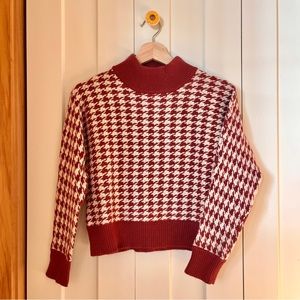 Anthropologie Callahan Size XS Houndstooth Cropped Sweater